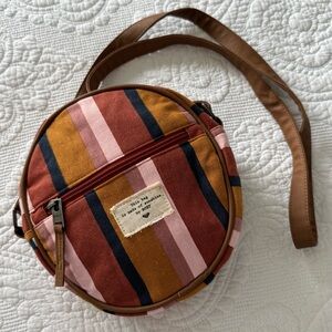 Roxy Multicolor Striped Crossbody Canvas Bag